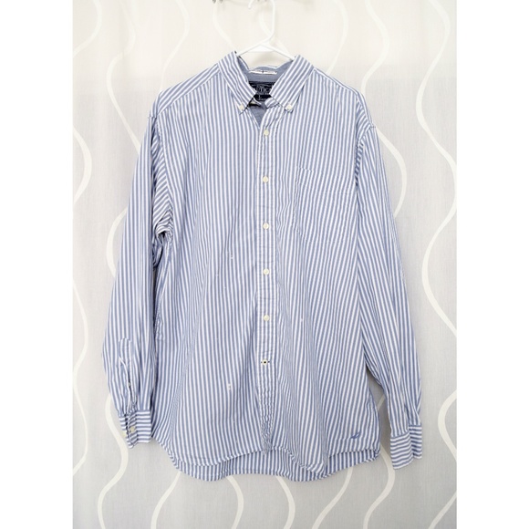 NAUTICA Vertical Stripe Collar Button Dress Shirt - Picture 3 of 7